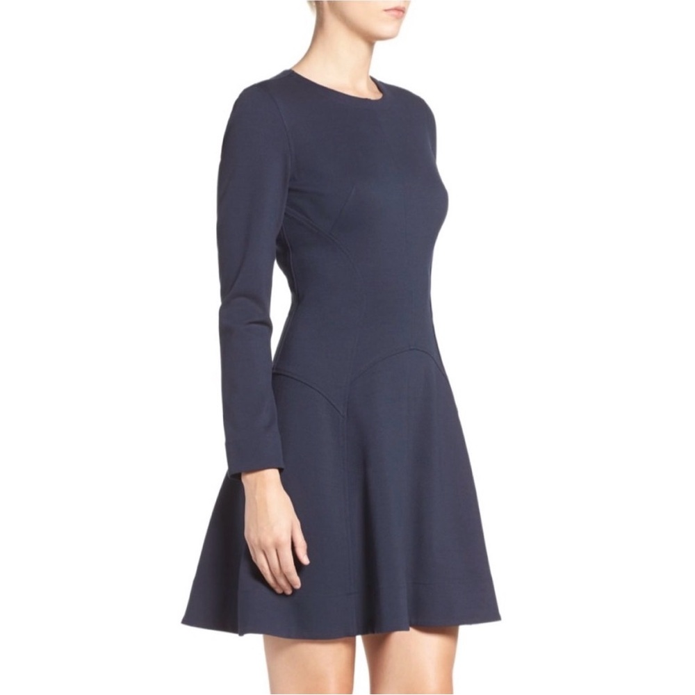 Eliza J Midnight Blue Long Sleeve Dress
